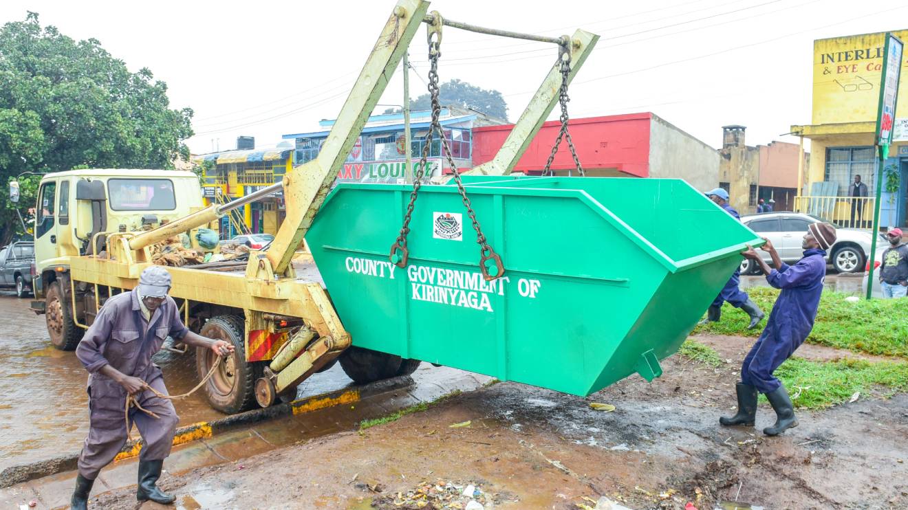 Waste management equipment in Kirinyaga. PHOTO/COURTESY